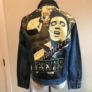NWT Excelled Authentic Elvis Presley Denim Jean Jacket Size S